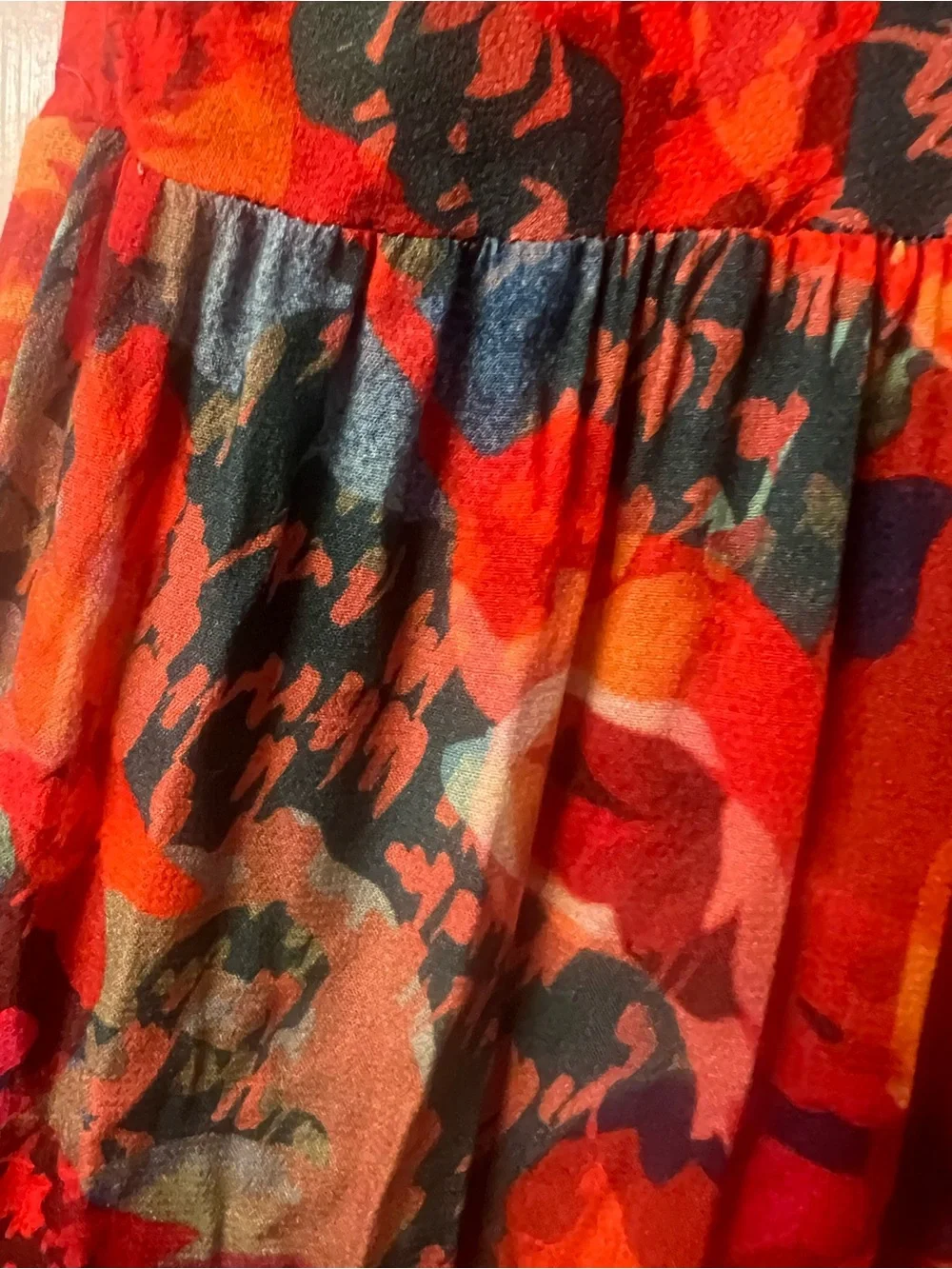 Soft Surroundings long v neck ruffle dress size L - Picture 7 of 11